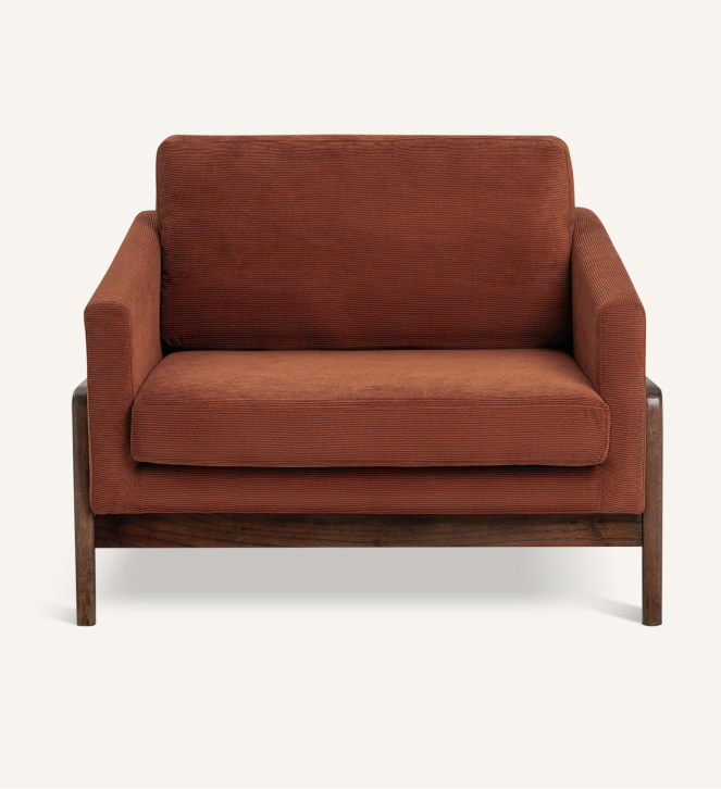 Habitat x Scion Esala Fabric Armchair - Rust