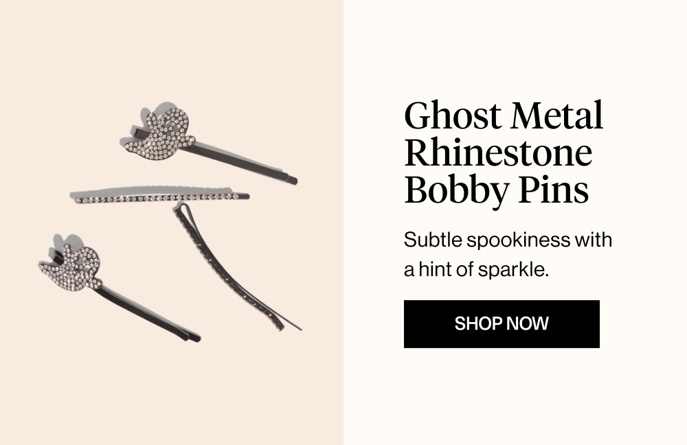 Ghost Metal Rhinestone Bobby Pins