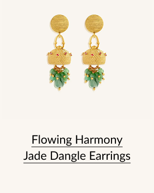 Flowing Harmony Jade Dangle Earrings