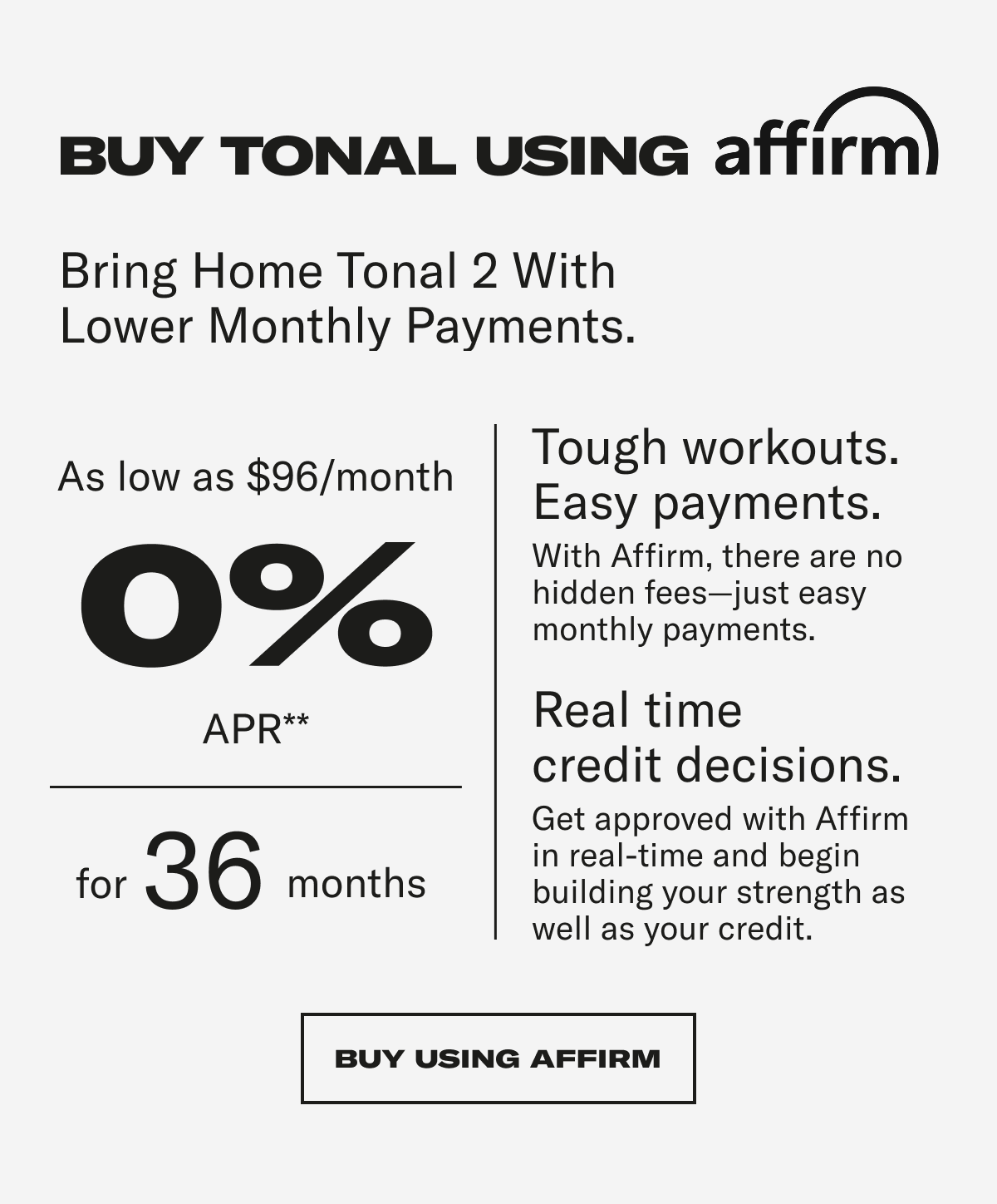 buy tona using affirm 