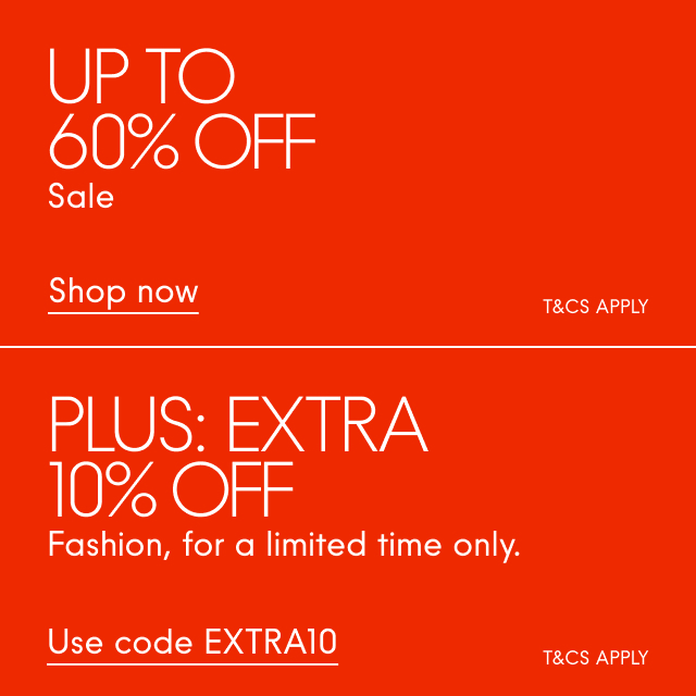 Main Sale Up to 60% off, plus extra 10% off