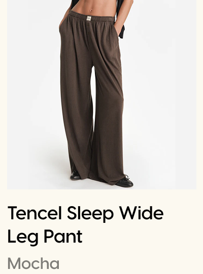 Tencel Sleep Wide Leg Pant Mocha