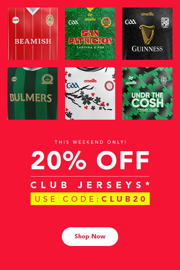 20% OFF CLUB JERSEYS