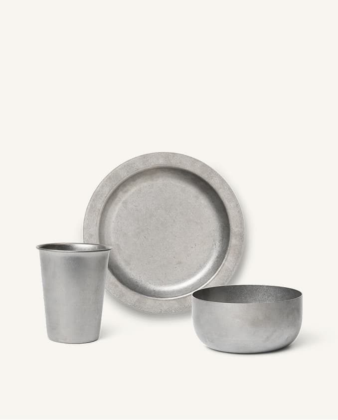 Tumbled Cup, Bowl & Plate Gift Set