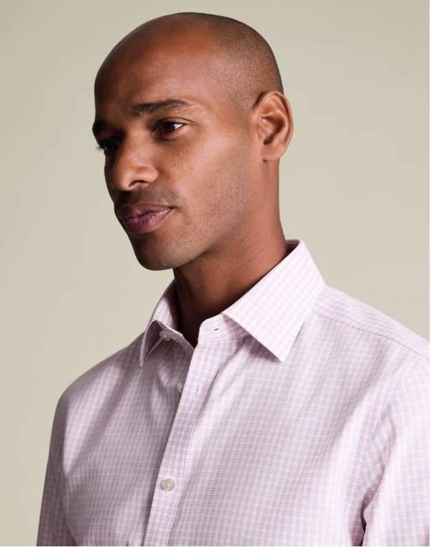 Non-Iron Royal Oxford Check Shirt - Pink