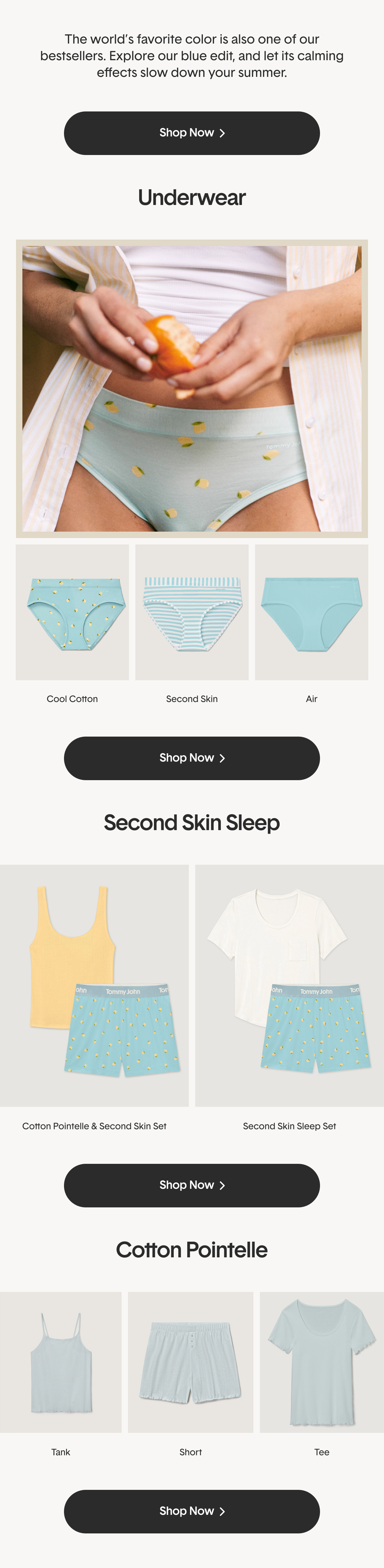 The world's favorite color is also one of our bestsellers. Explore our blue edit, and let its calming affects slow down your summer. | Shop Now >