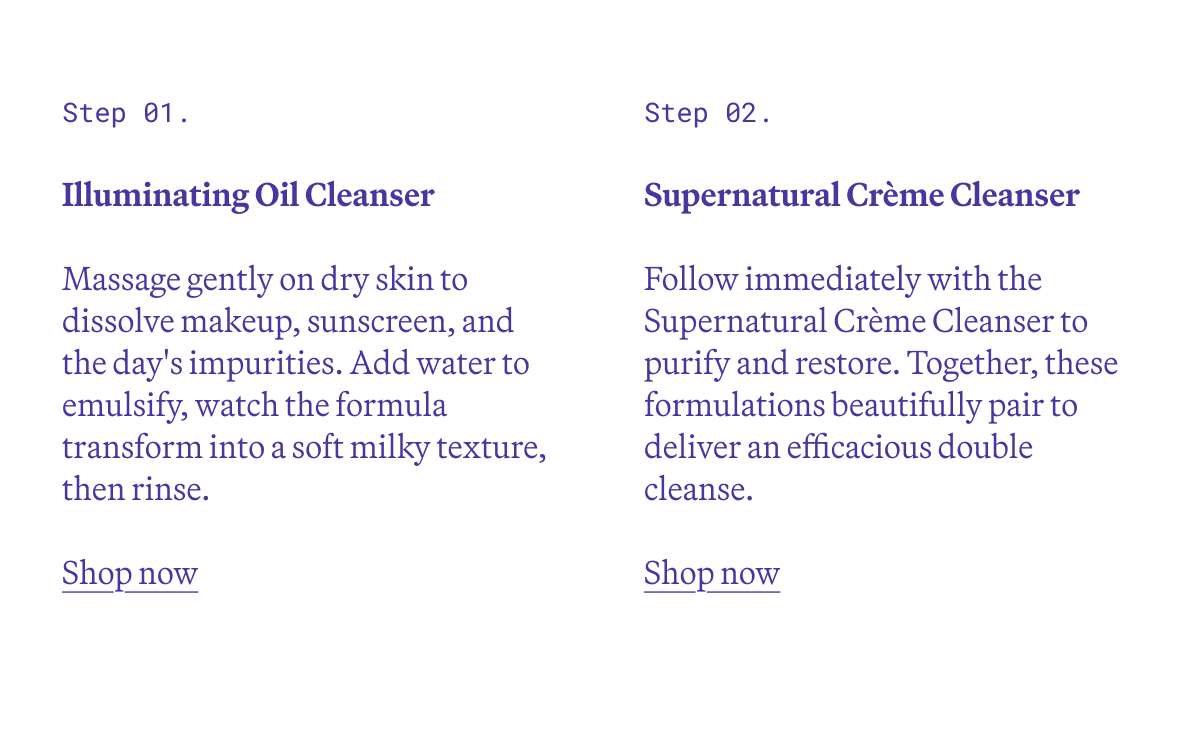 Pair Vitale with Supernatural Crème Cleanser 