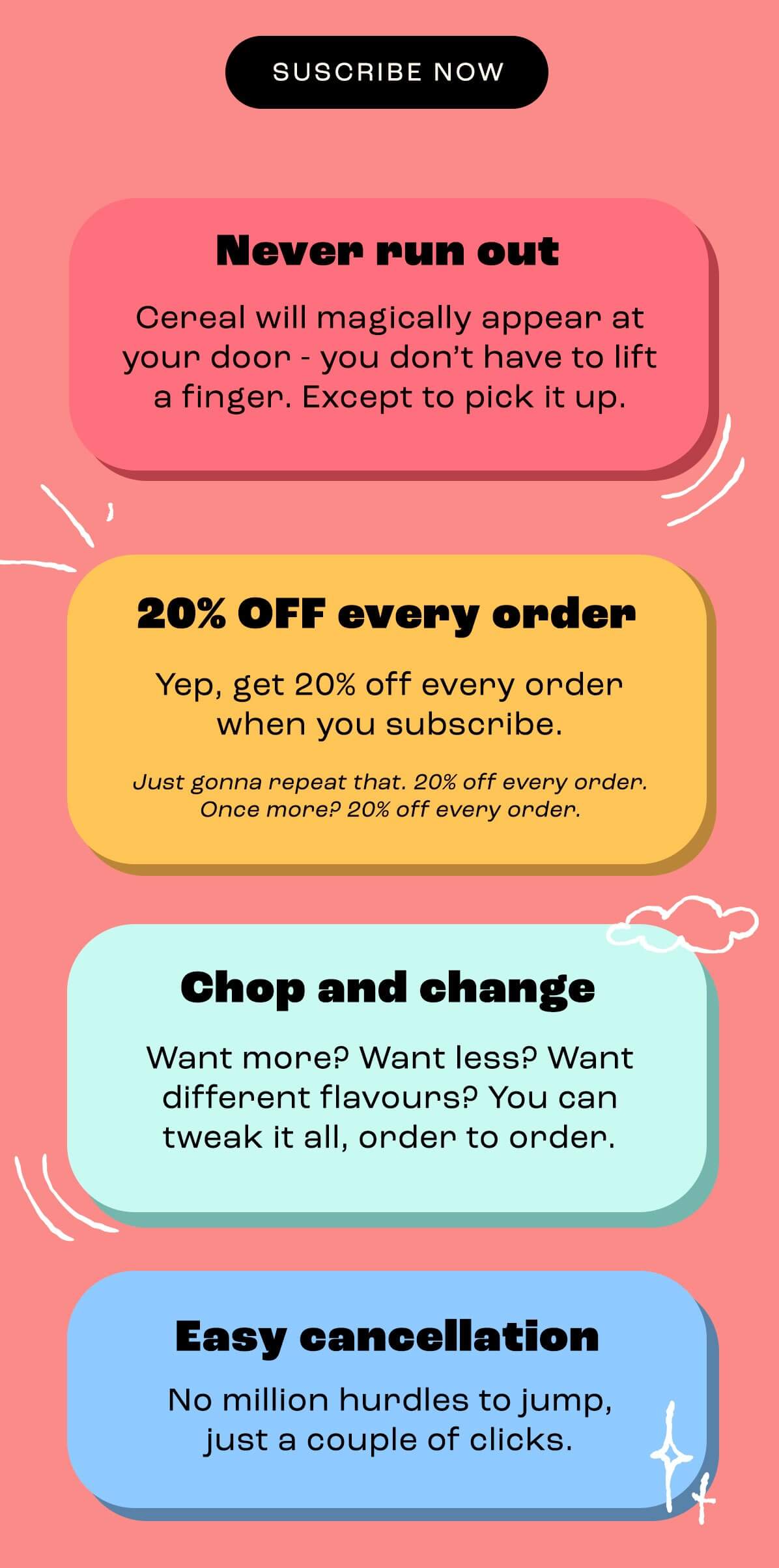 Benefits of subscription