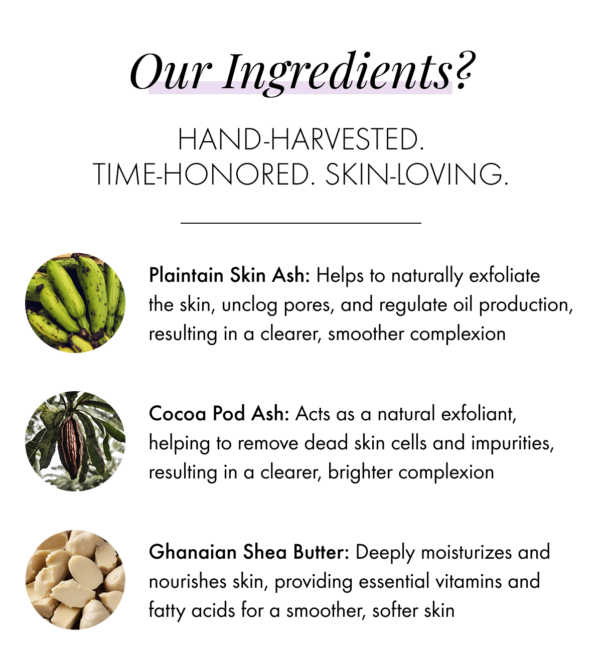 Our Ingredients?