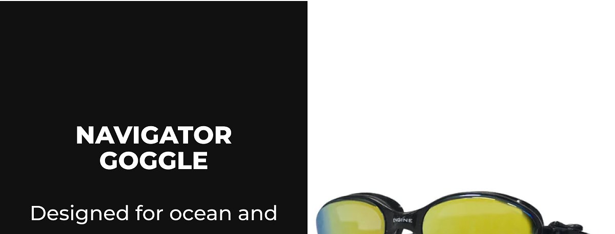 Navigator goggle designed for ocean and water sports.