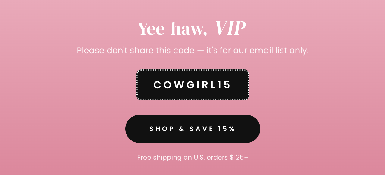 Yee-haw, VIP