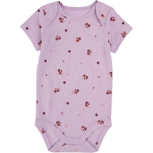 Babies' Short Sleeve Organic Cotton Rib Bodysuit