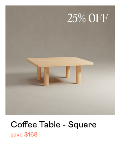 Keeps Coffee Table Square Adjustable Natural finish Presidents Day Discount