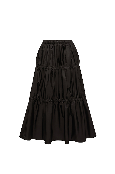 Ruffle Mid-Length Skirt