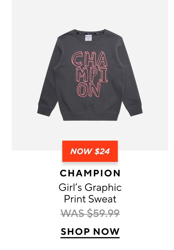 Champion Girls Graphic Print Sweat