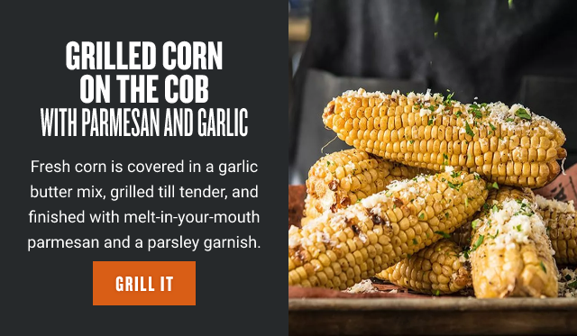 Grilled Corn on the Cob with Parmesan and Garlic 