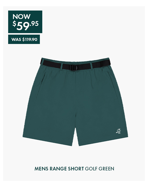 MENS RANGE SHORT GOLF GREEN