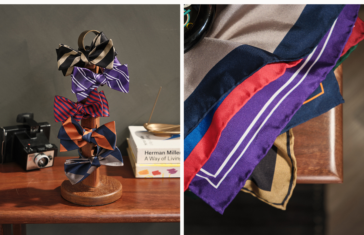 Complete your collegiate look with silk pocket squares in bold school-inspired colors. Crafted to pair seamlessly with our signature ties.