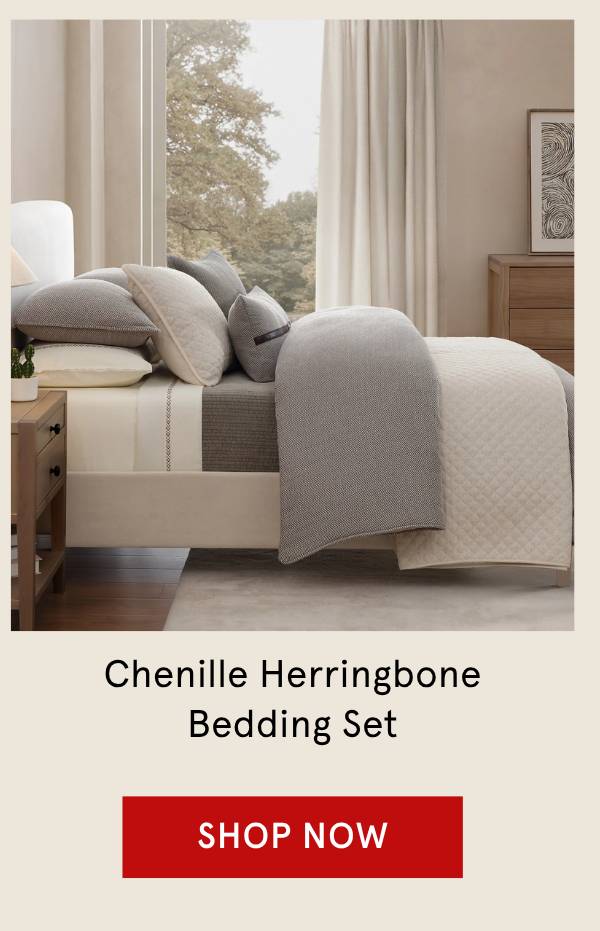 Chenille Herringbone Bedding Set