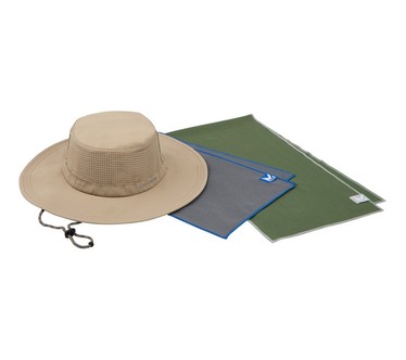 MISSION UPF50 Cooling Wide Brim Hat & 2 MAX+ Cooling Towels