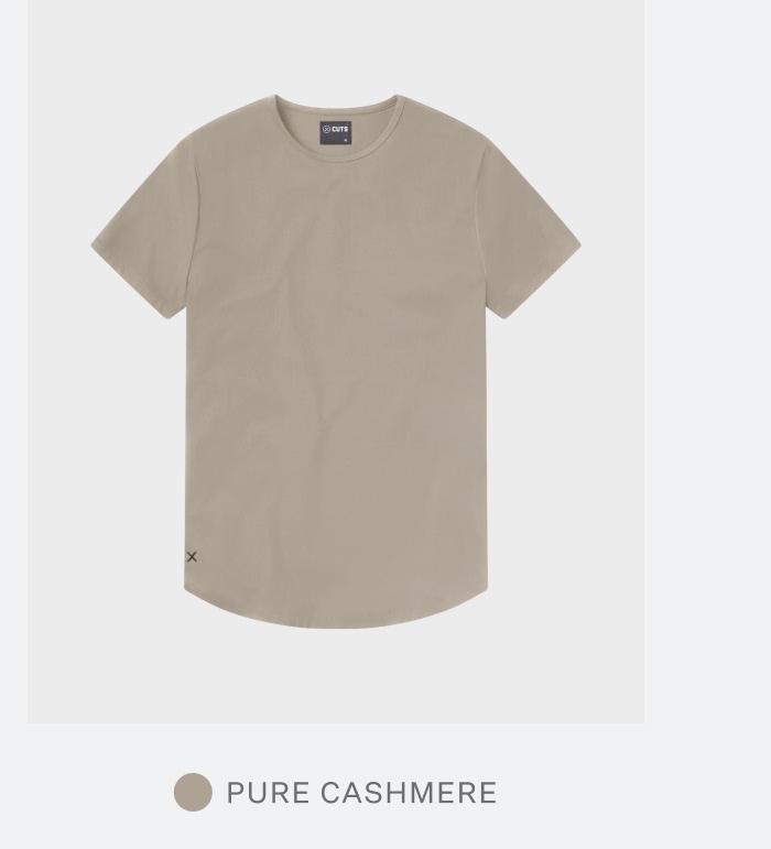 AO Curve-Hem Tee in Pure Cashmere