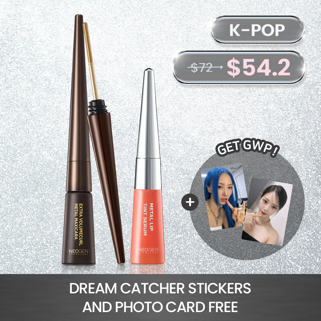 Metal Glow Lip (Muted Coral) + Metal Mascara (Brown) + FREE KPOP Dreamcatcher Stickers and Postcards