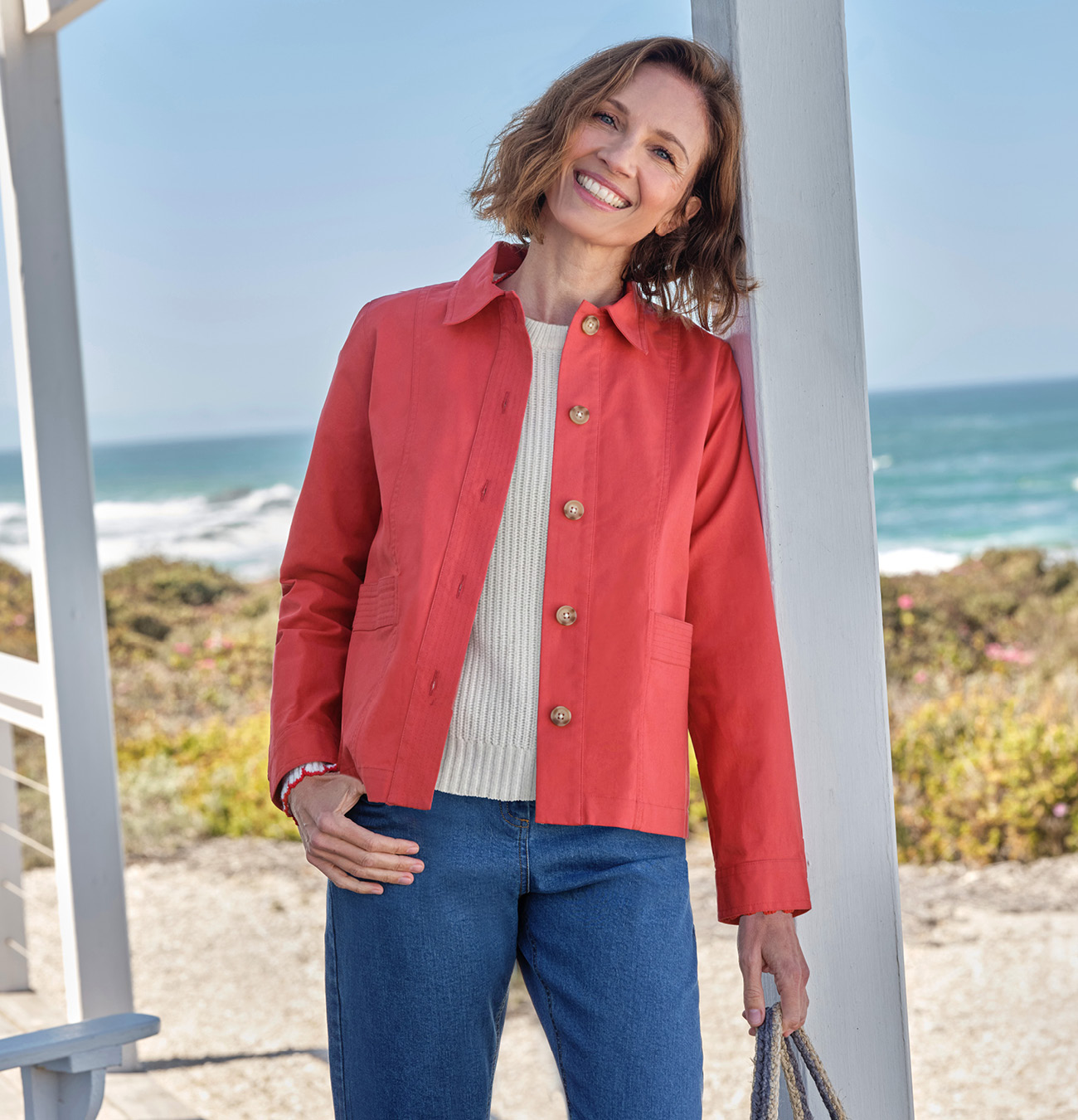 Stitch Pocket Cotton Jacket