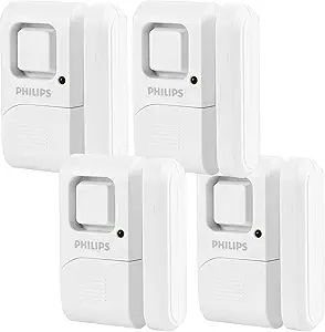 Philips Personal Security Window and Door Alarms, 4-Pack
