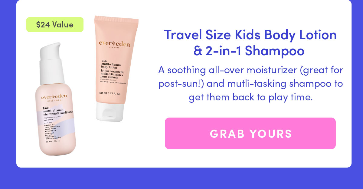 Travel Size Kids Body Lotion & 2-in-1 Shampoo