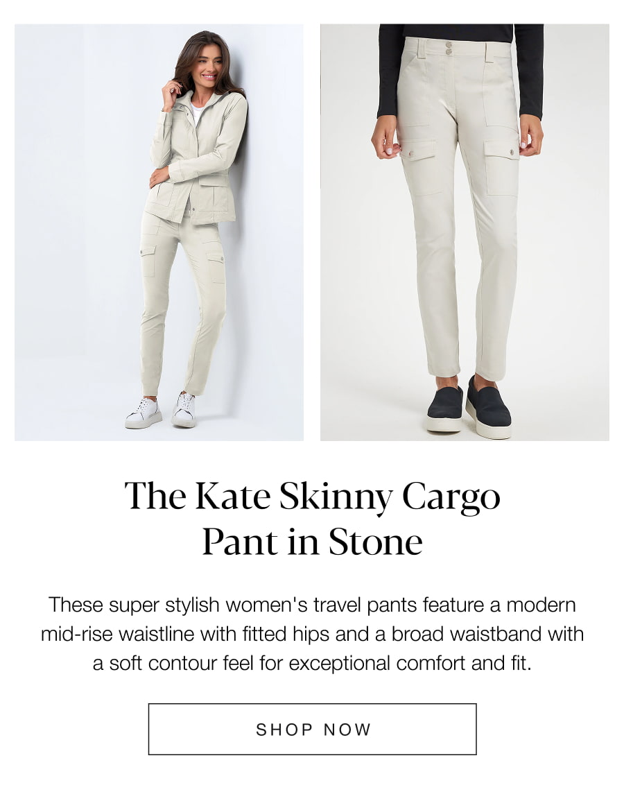 The Kate Skinny Cargo Pant in Stone