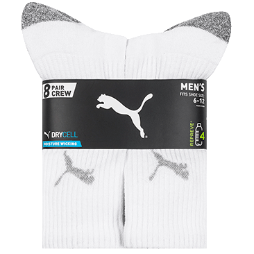 PUMA Men's Crew Sock, 8-Pair