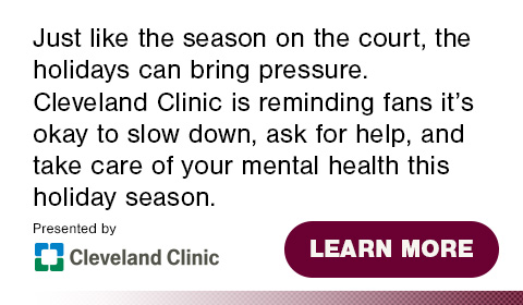Just like the season on the court, the holidays can bring pressure. Cleveland Clinic is reminding fans it's okay to slow down, ask for help, and take care of your mental health this holiday season. 