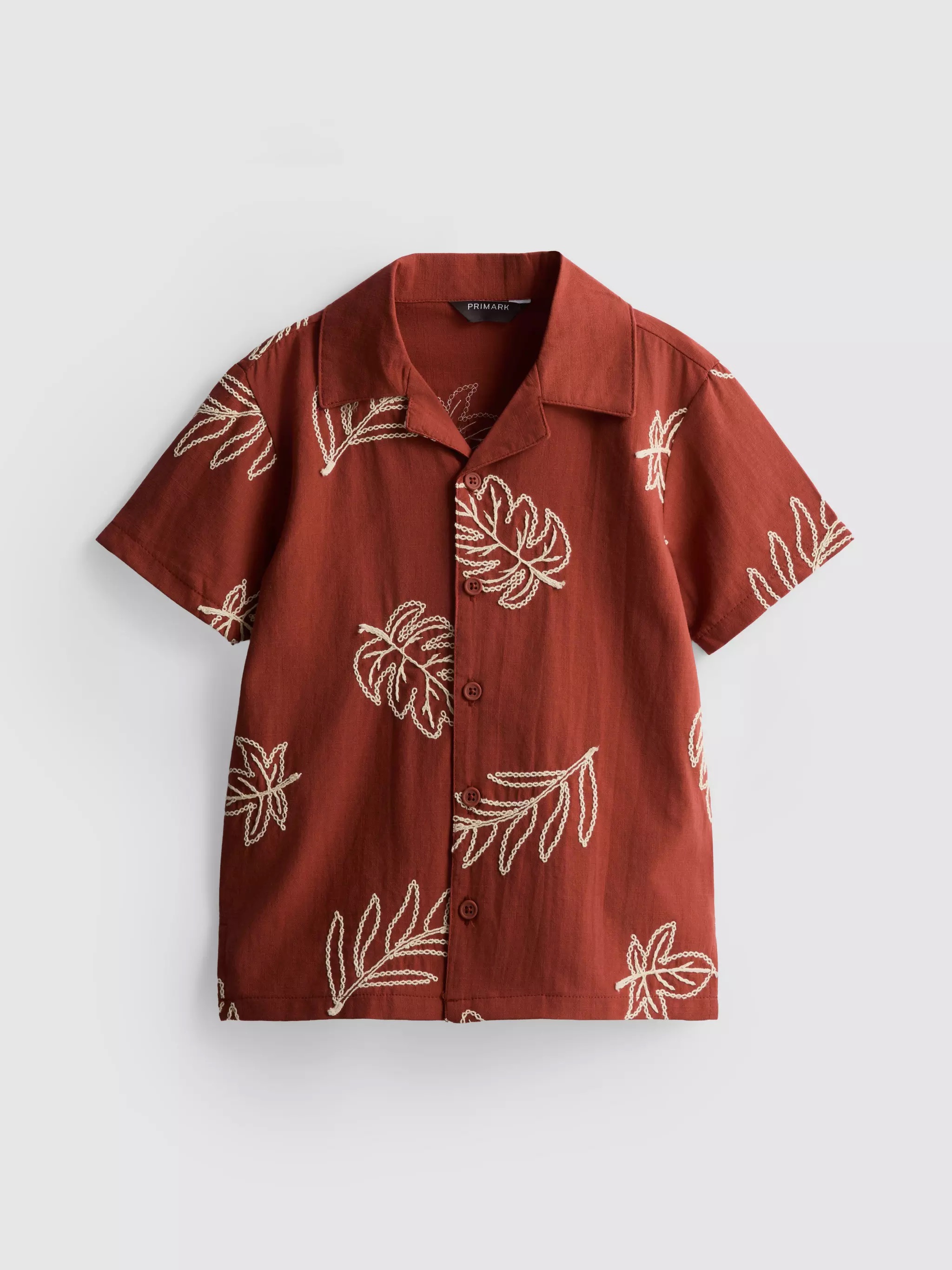 Leaf Embroidered Shirt