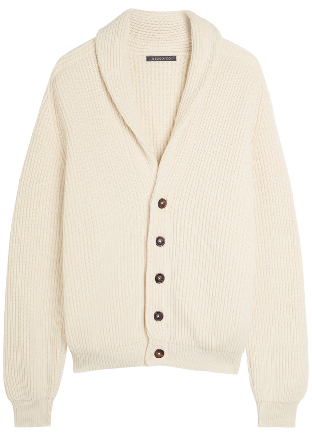 BEGG X CO Andrew knit cashmere and cotton-blend cardigan