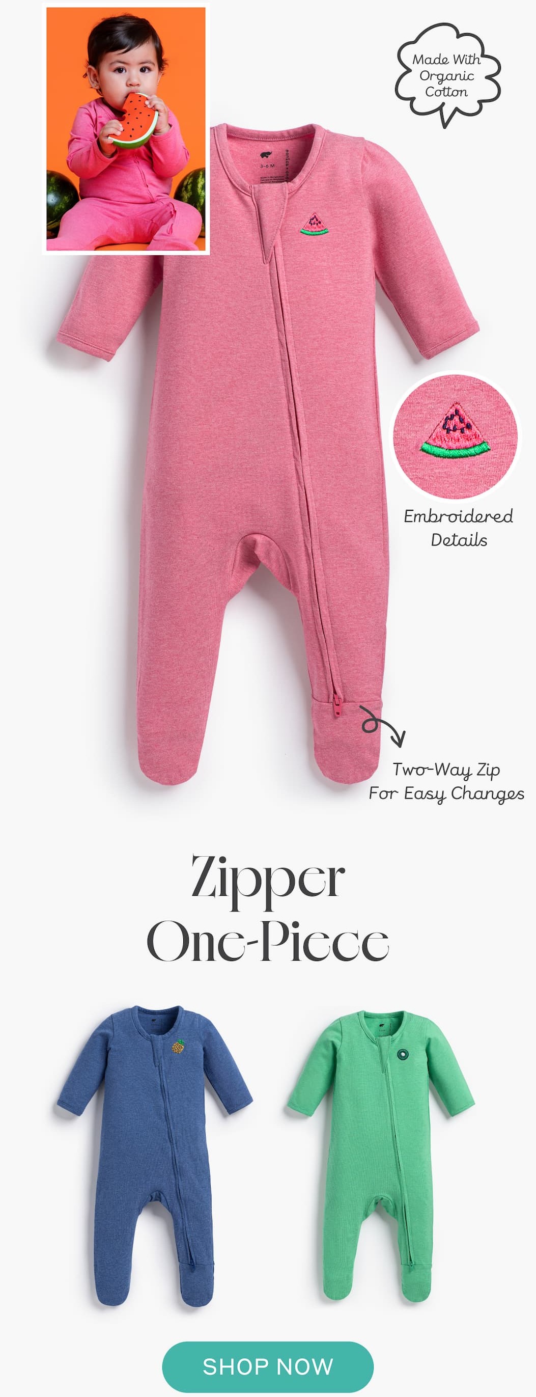 Zipper One-Piece - Shop Now