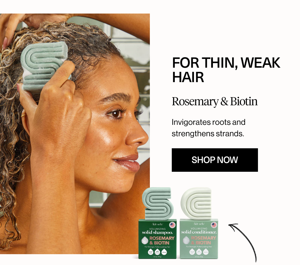 For Thin, Weak Hair. ROSEMARY & BIOTIN SOLID SHAMPOO & CONDITIONER