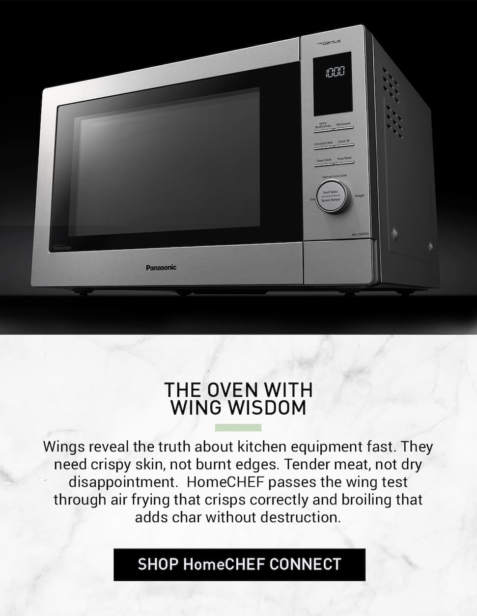 The oven with wing wisdom.  Click to shop the HomeCHEF Connect.
