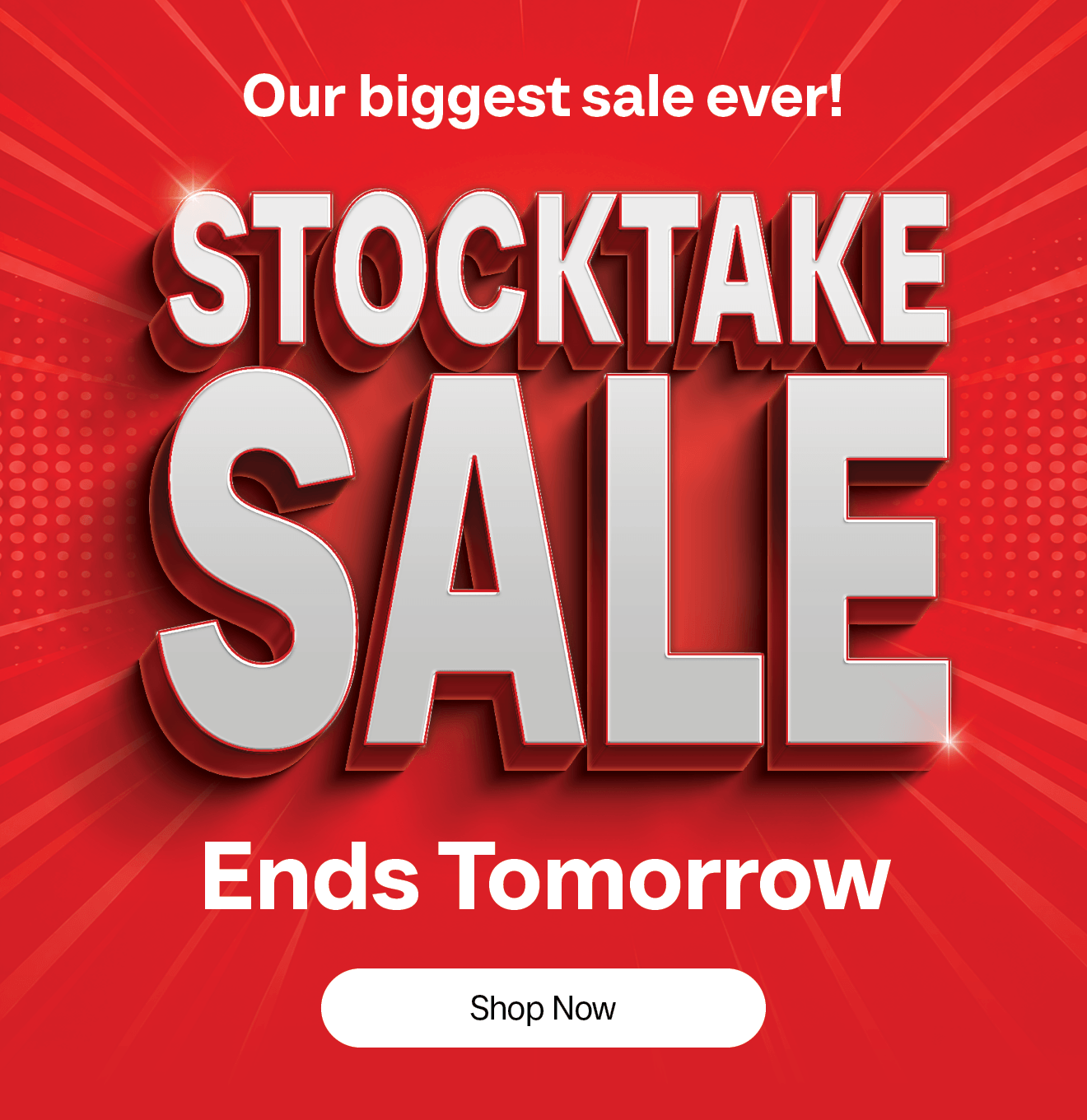 Shop Stocktake Sale