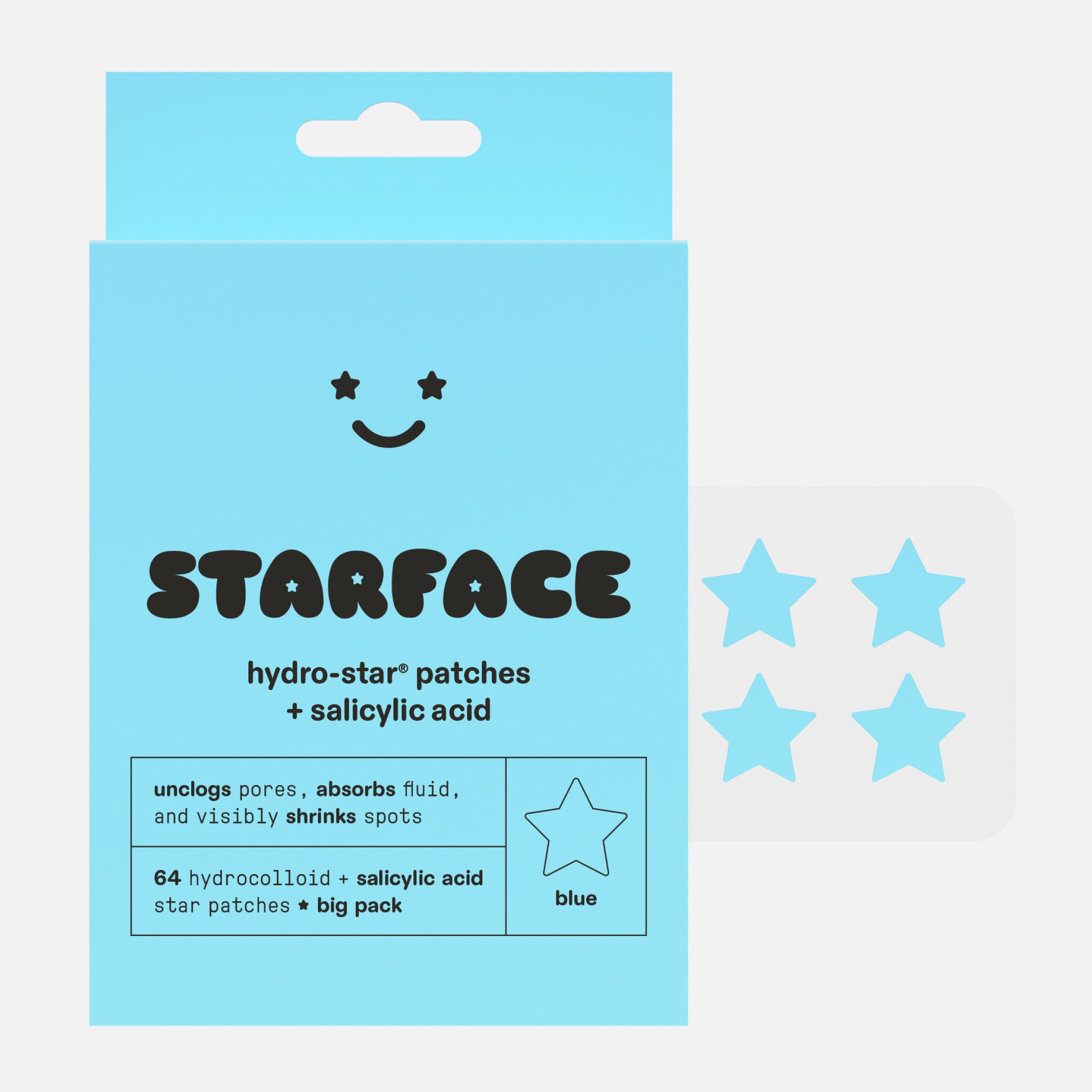 Starface Hydro-Star Plus Salicylic Acid Patches Big Pack, 64-Count