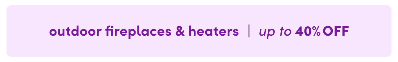 outdoor fireplace & heater sale