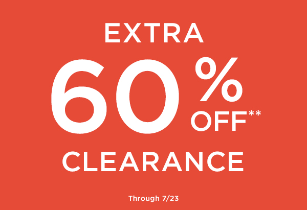 Extra 60% off Clearance
