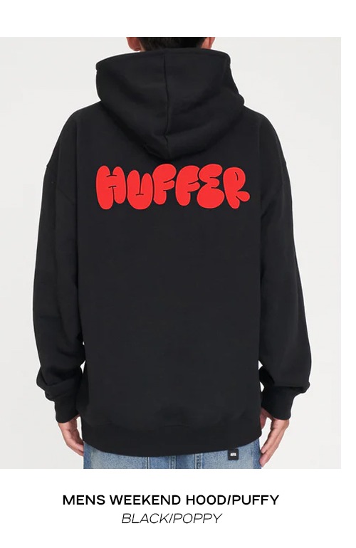 MENS WEEKEND HOOD/PUFFY BLACK/POPPY