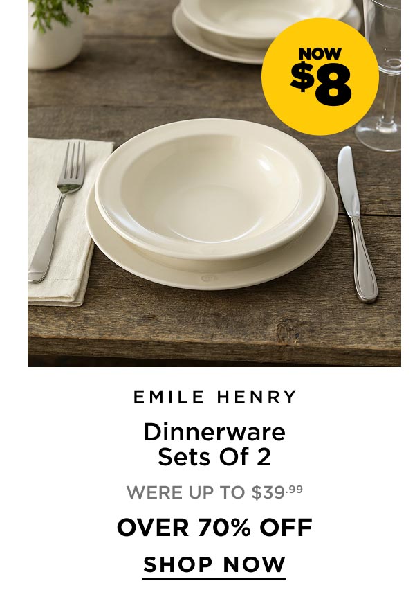 Now $8 Emile Henry Dinnerware Set 2