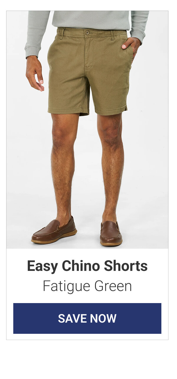 Fatigue Green Easy Chino Shorts