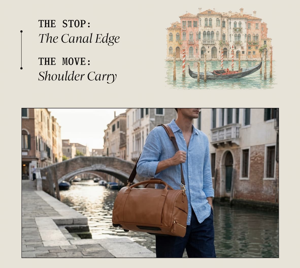 The Stop: The Canal Edge The Move: Shoulder Carry