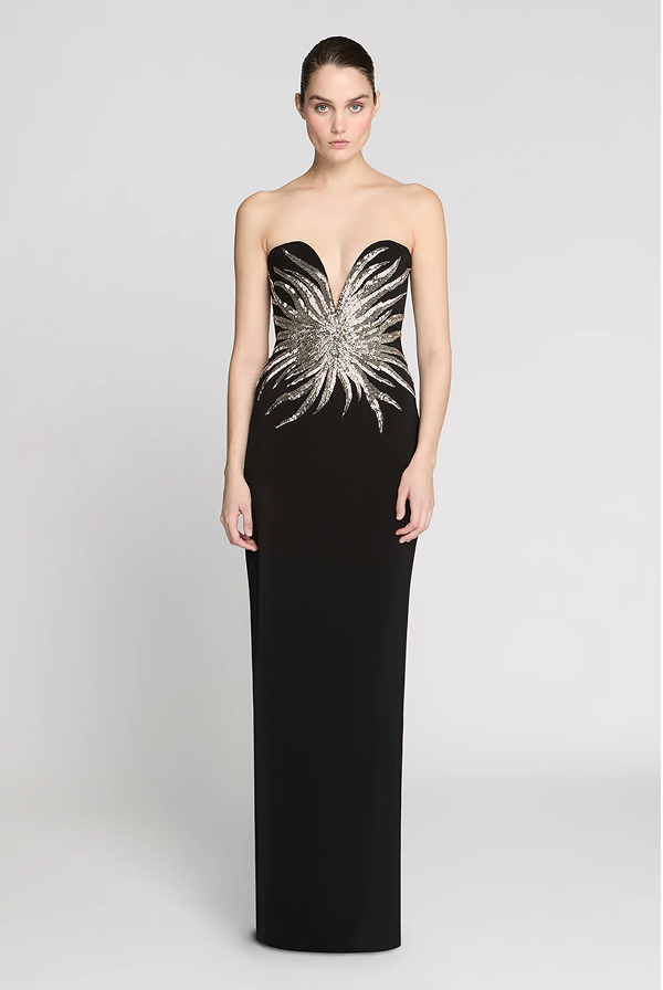 Lotta Stretch Crepe Gown 