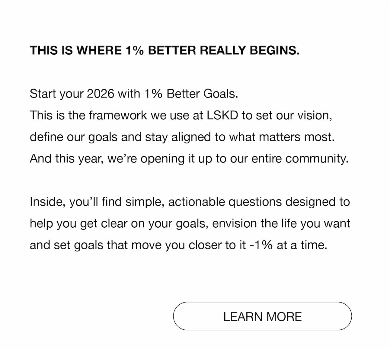 1% better goals 