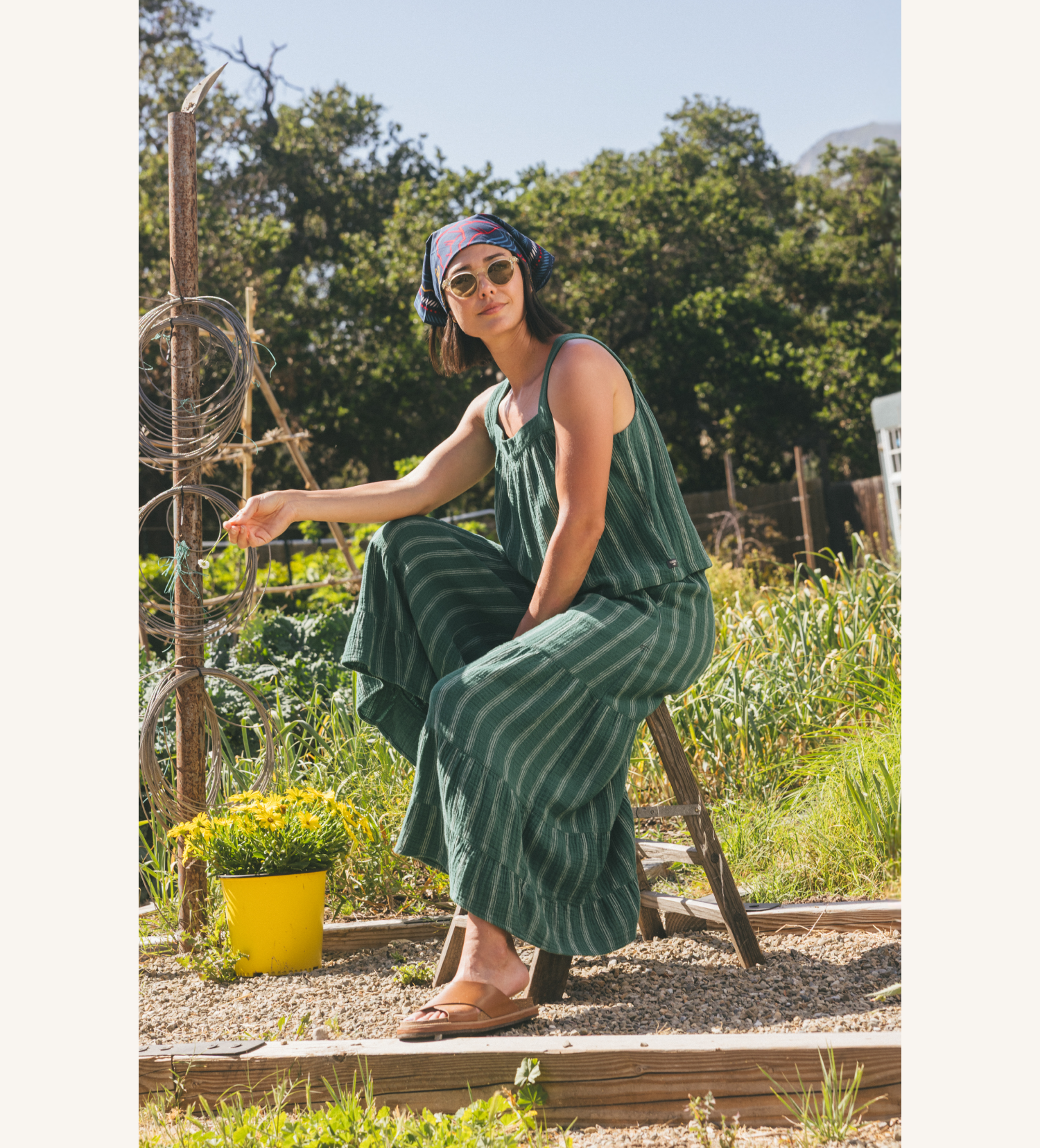Tate Double Weave Palazzo Pant