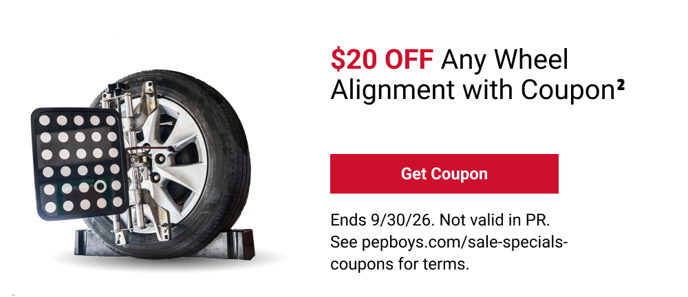 $20 OFF ANY WHEEL ALIGNMENT WITH COUPON(2)