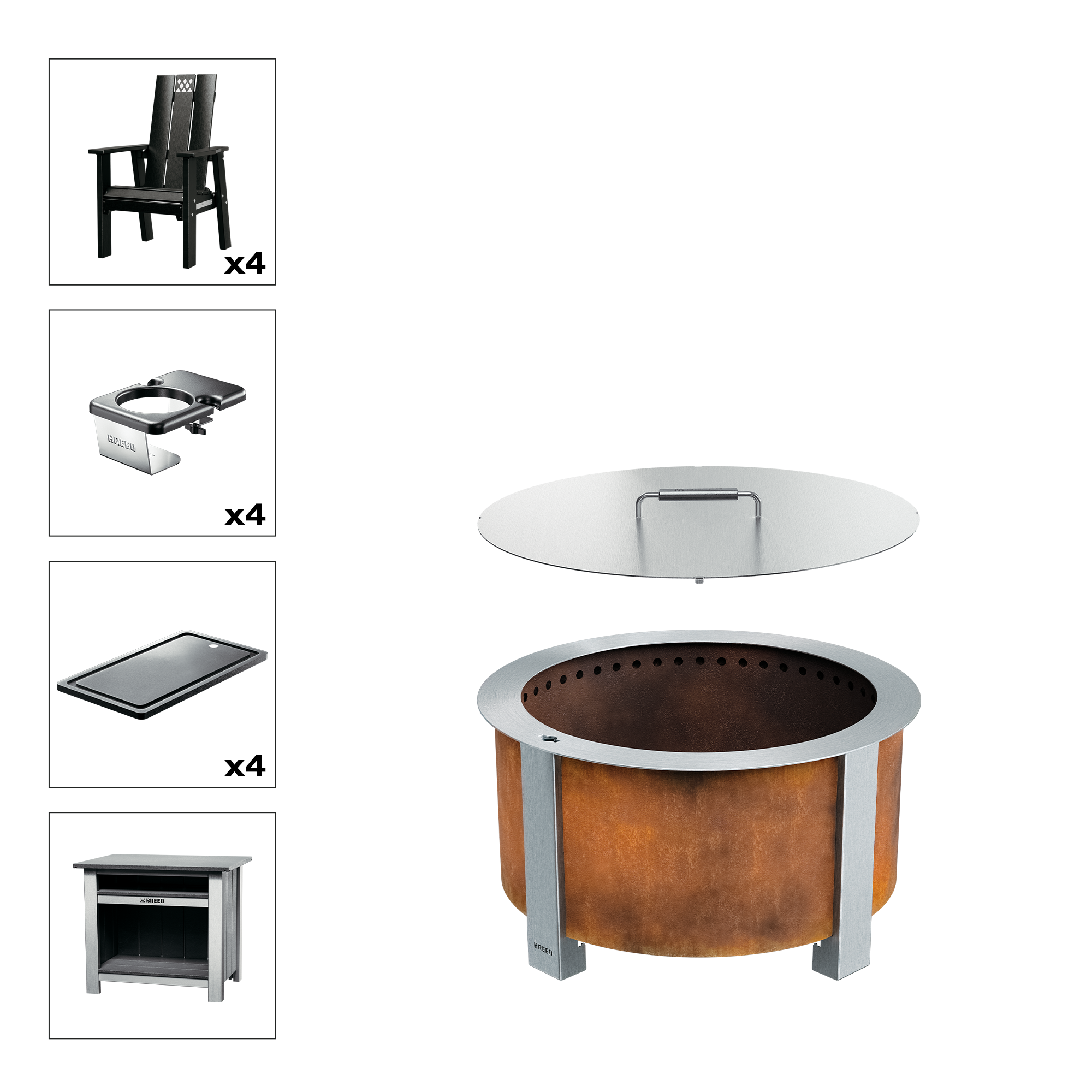 Image of X Series Total Patio Fire Pit Bundle